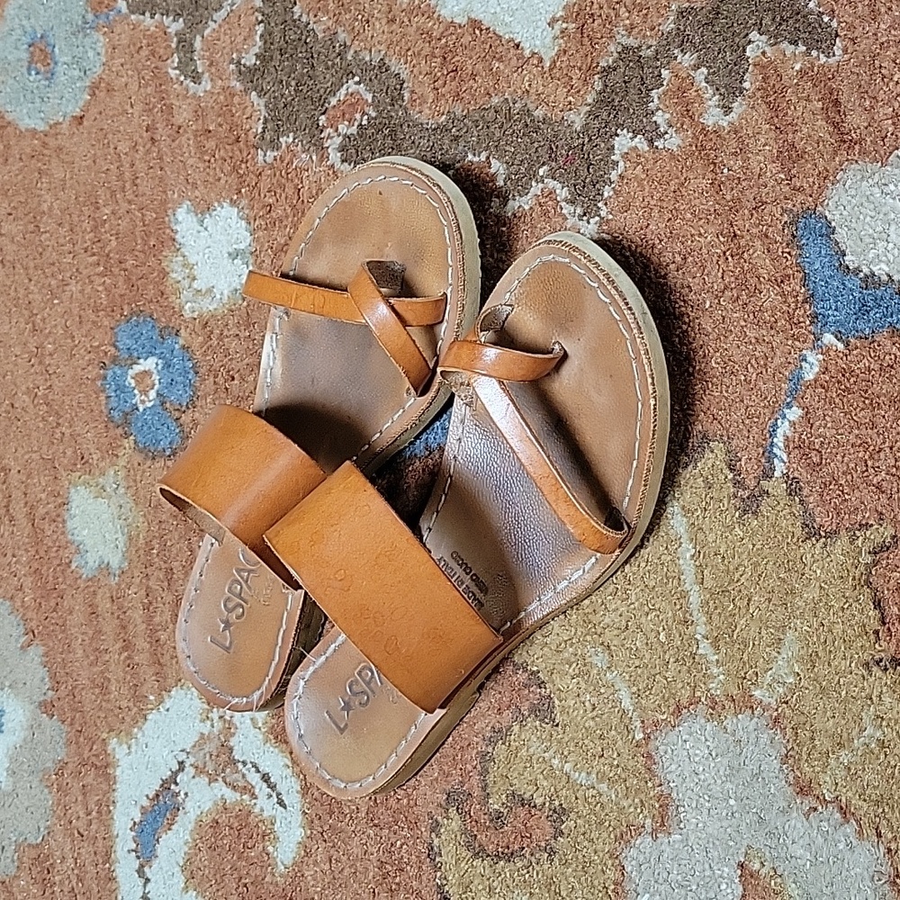 Cocobelle L*Space greek style flat leather sandals
